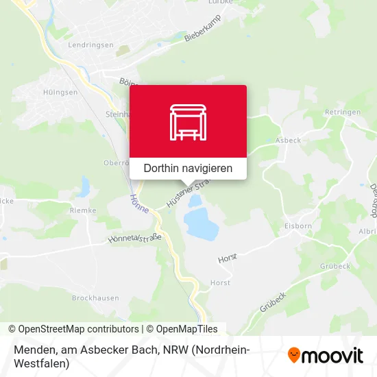 Menden, am Asbecker Bach Karte