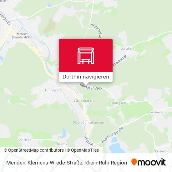 Menden, Klemens-Wrede-Straße Karte