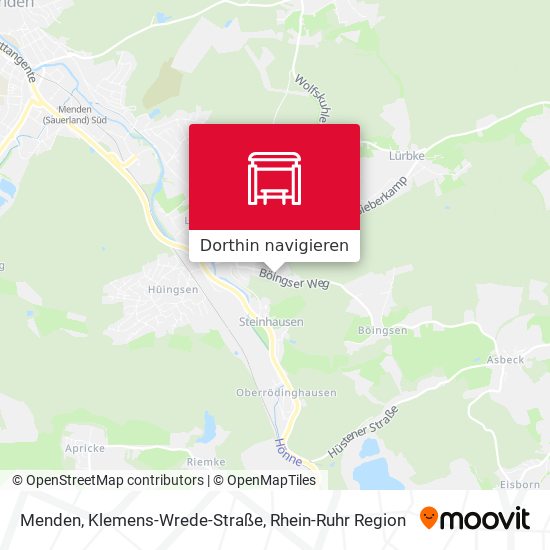 Menden, Klemens-Wrede-Straße Karte