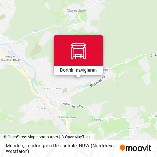 Menden, Lendringsen Realschule Karte