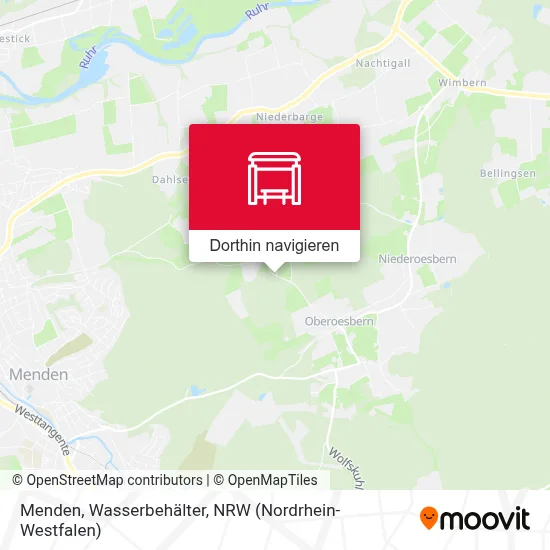 Menden, Wasserbehälter Karte