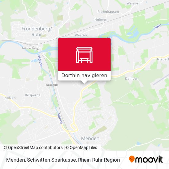 Menden, Schwitten Sparkasse Karte