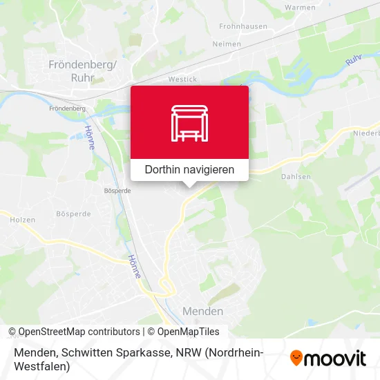 Menden, Schwitten Sparkasse Karte