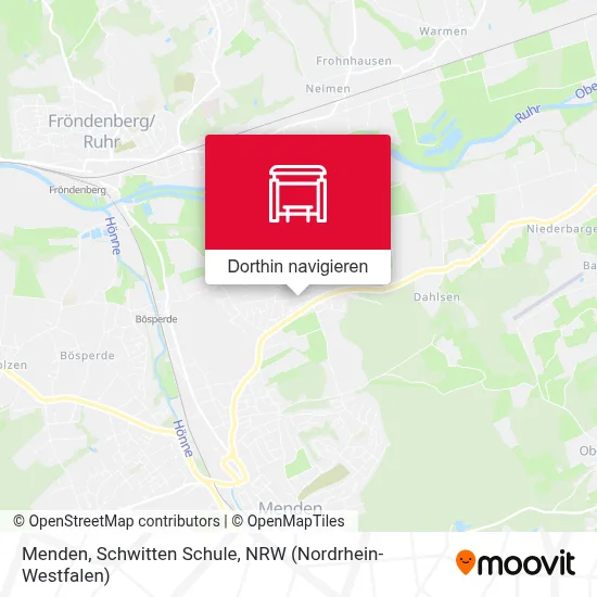 Menden, Schwitten Schule Karte