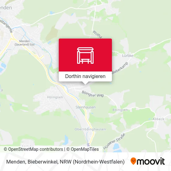 Menden, Bieberwinkel Karte