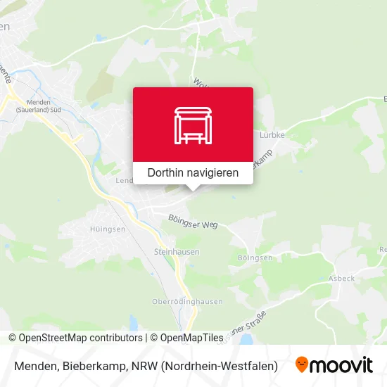 Menden, Bieberkamp Karte