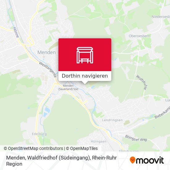 Menden, Waldfriedhof (Südeingang) Karte