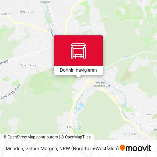 Menden, Gelber Morgen Karte