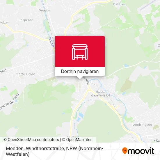 Menden, Windthorststraße Karte