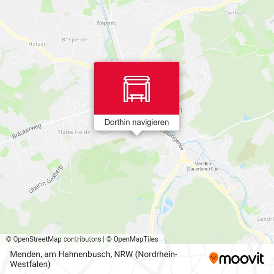 Menden, am Hahnenbusch Karte