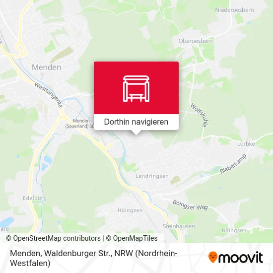 Menden, Waldenburger Str. Karte