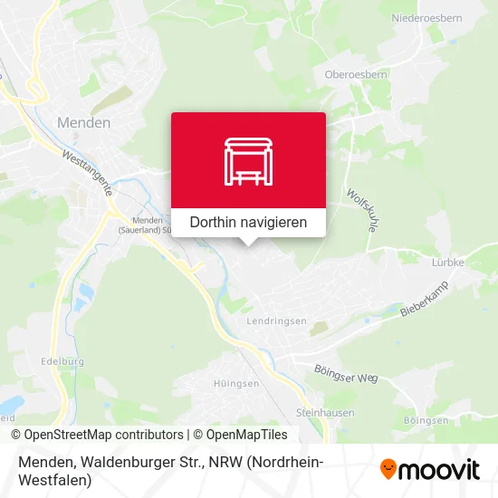 Menden, Waldenburger Str. Karte