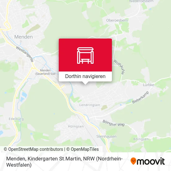 Menden, Kindergarten St.Martin Karte