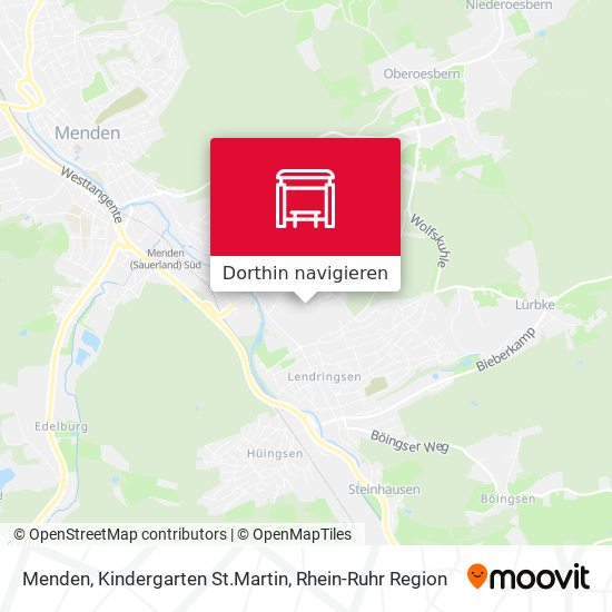 Menden, Kindergarten St.Martin Karte