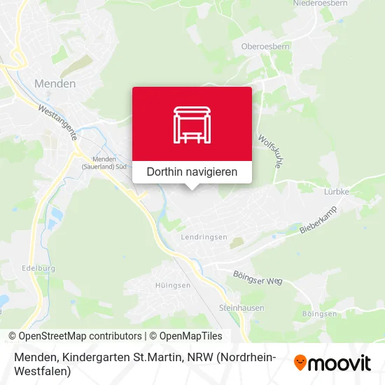 Menden, Kindergarten St.Martin Karte