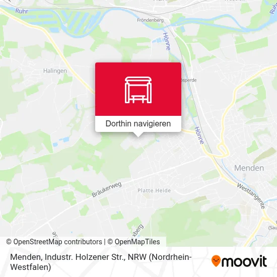 Menden, Industr. Holzener Str. Karte