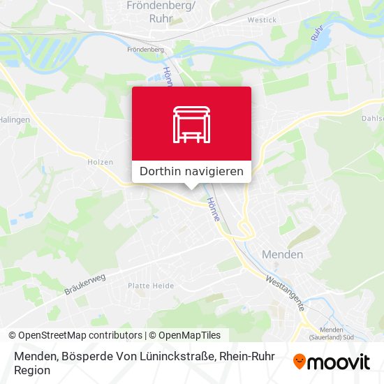 Menden, Bösperde Von Lüninckstraße Karte