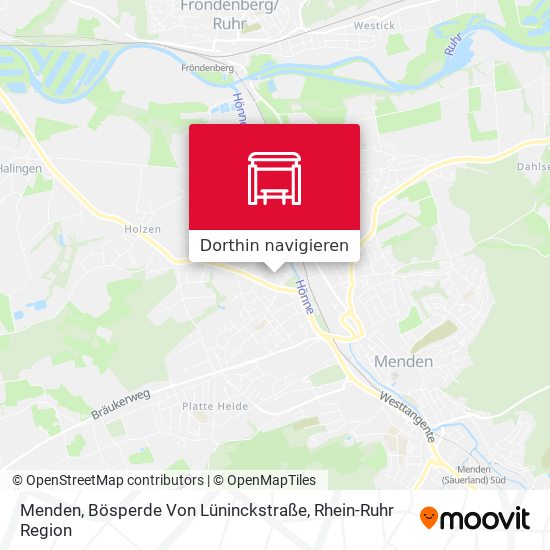 Menden, Bösperde Von Lüninckstraße Karte