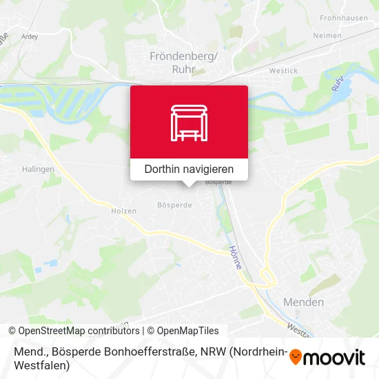 Mend., Bösperde Bonhoefferstraße Karte