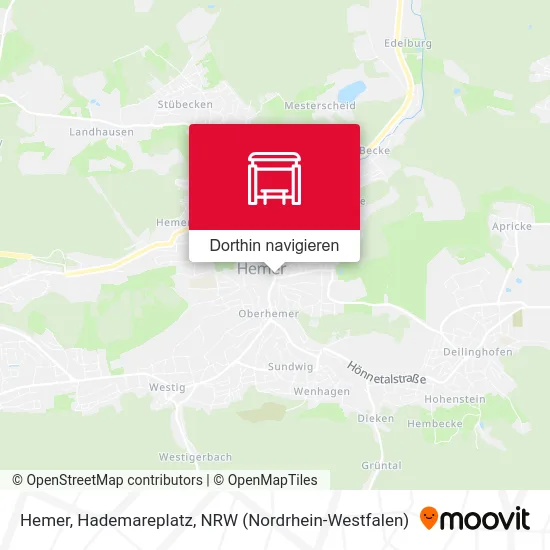 Hemer, Hademareplatz Karte