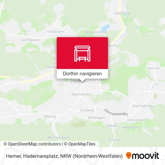 Hemer, Hademareplatz Karte