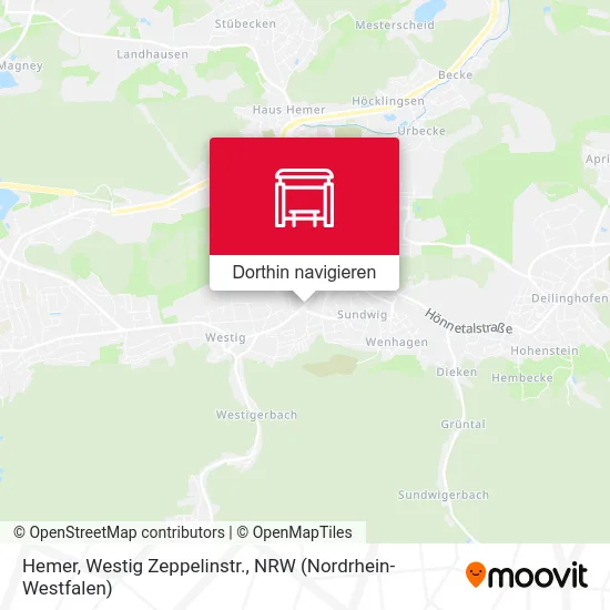 Hemer, Westig Zeppelinstr. Karte