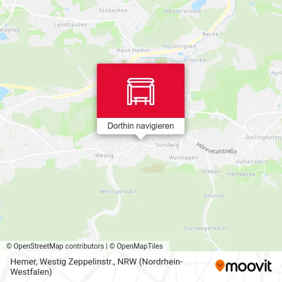 Hemer, Westig Zeppelinstr. Karte