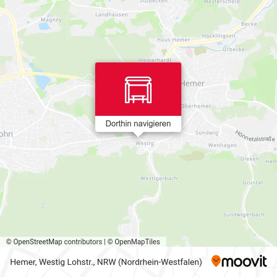Hemer, Westig Lohstr. Karte