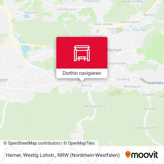 Hemer, Westig Lohstr. Karte