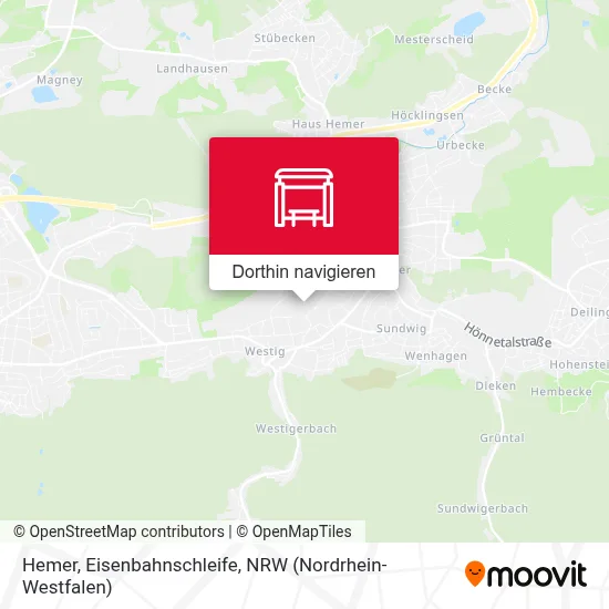 Hemer, Eisenbahnschleife Karte