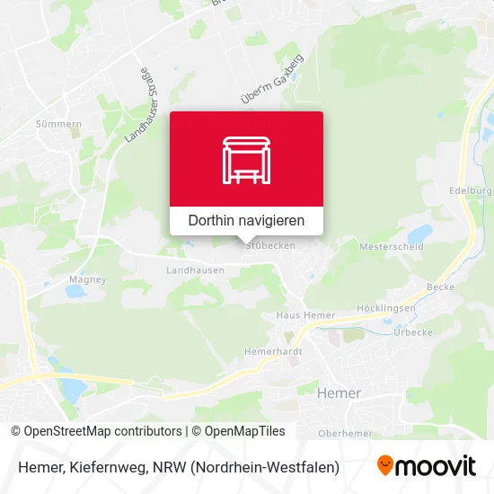 Hemer, Kiefernweg Karte