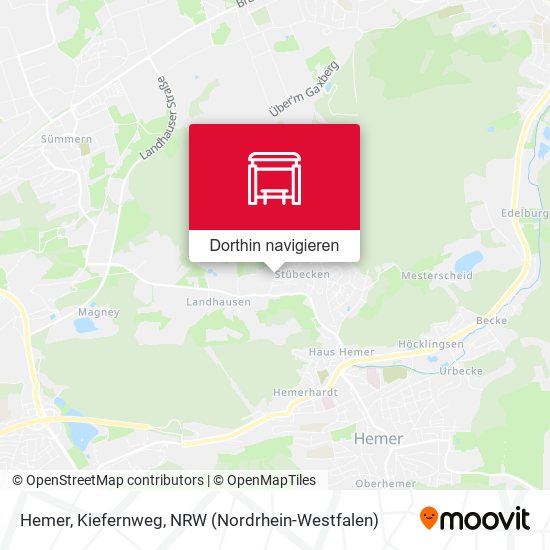 Hemer, Kiefernweg Karte