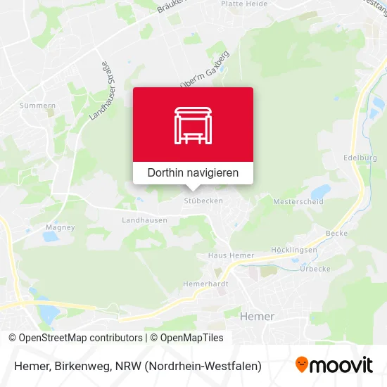 Hemer, Birkenweg Karte