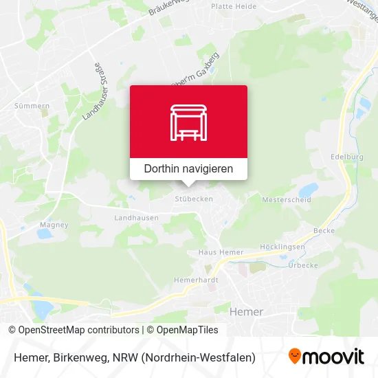 Hemer, Birkenweg Karte