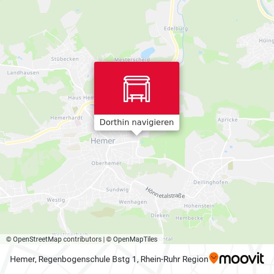 Hemer, Regenbogenschule Bstg 1 Karte
