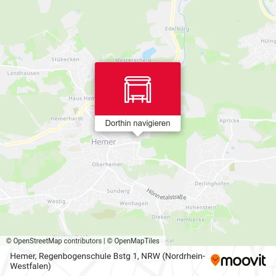 Hemer, Regenbogenschule Bstg 1 Karte