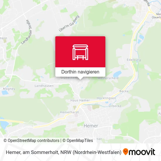 Hemer, am Sommerholt Karte