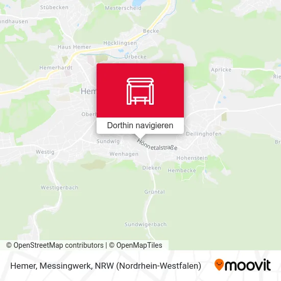 Hemer, Messingwerk Karte