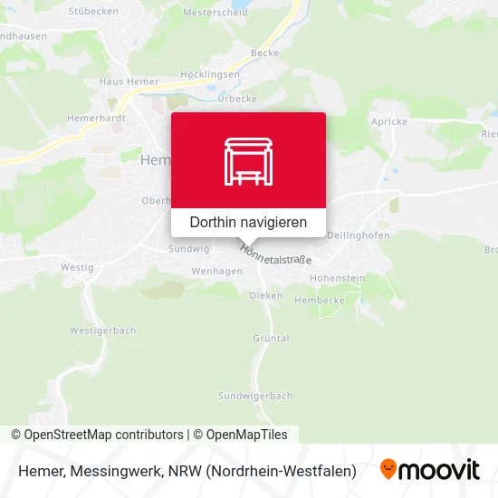 Hemer, Messingwerk Karte