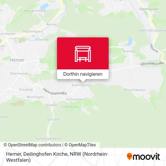 Hemer, Deilinghofen Kirche Karte