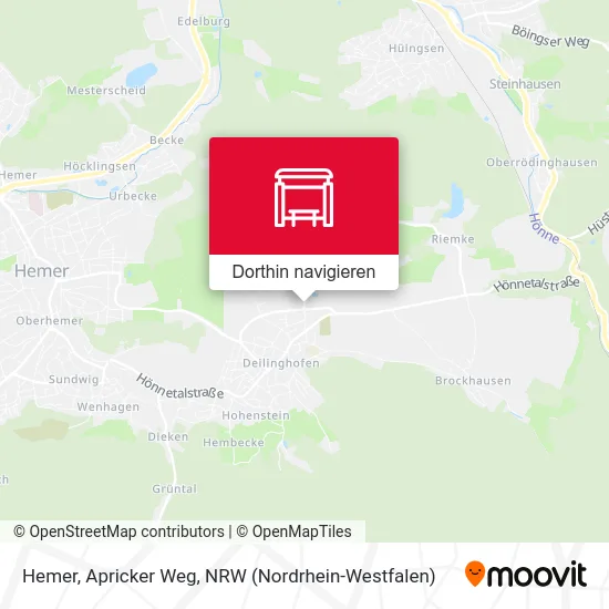 Hemer, Apricker Weg Karte