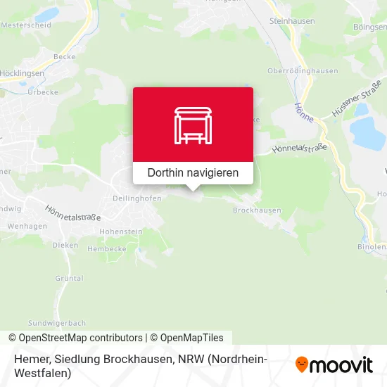Hemer, Siedlung Brockhausen Karte