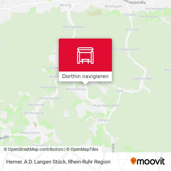 Hemer, A.D. Langen Stück Karte