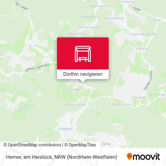 Hemer, am Heistück Karte