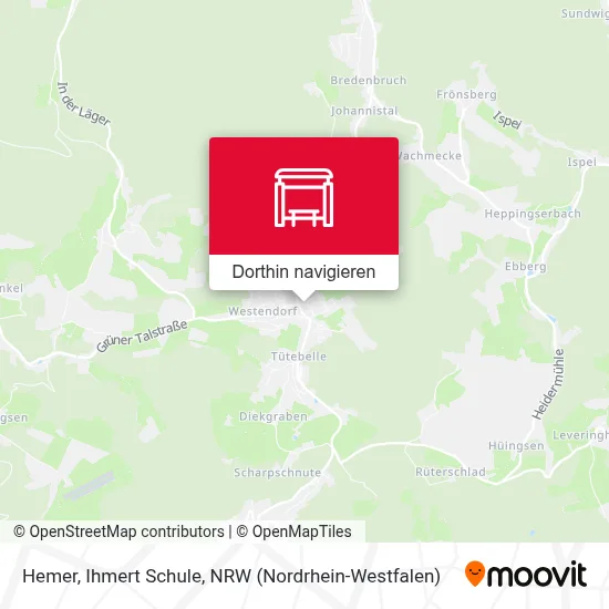 Hemer, Ihmert Schule Karte