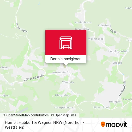 Hemer, Hubbert & Wagner Karte