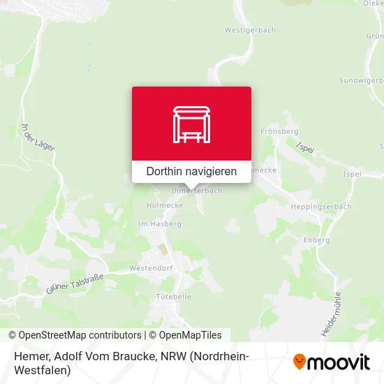 Hemer, Adolf Vom Braucke Karte