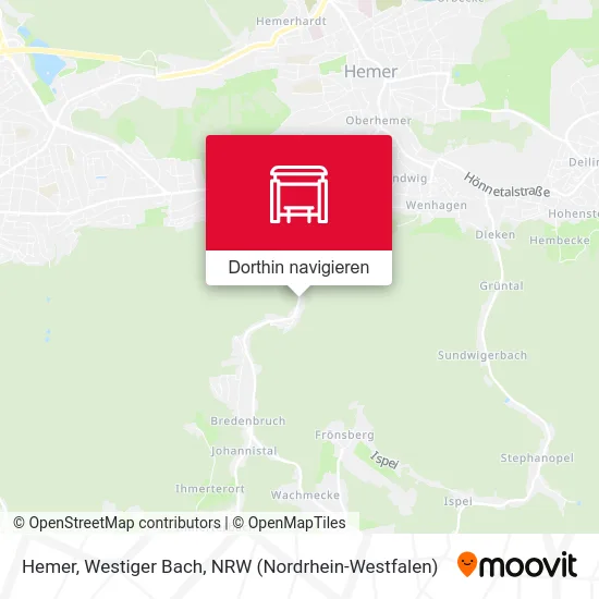 Hemer, Westiger Bach Karte