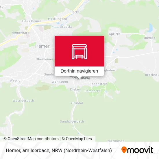 Hemer, am Iserbach Karte