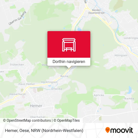 Hemer, Oese Karte